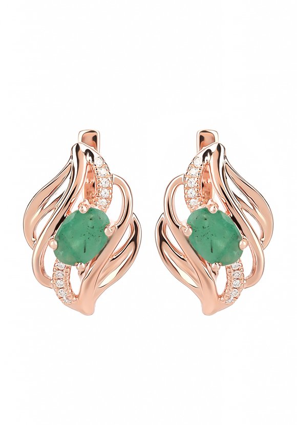 Серьги серебряные Азалия шир.  580, рис. 3