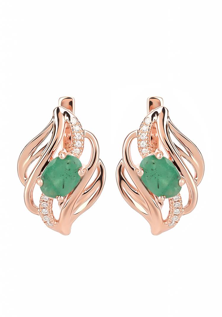 Серьги серебряные Азалия шир.  750, рис. 3