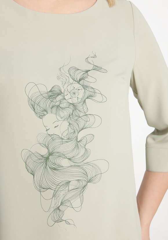 Блуза Таинственная красавица шир.  580, рис. 14