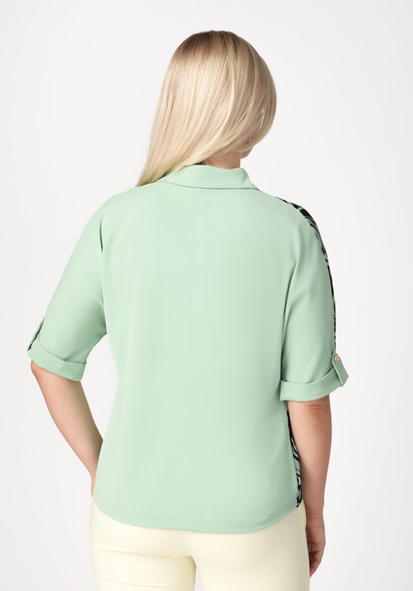 Блуза Яркое притяжение шир.  580, рис. 7