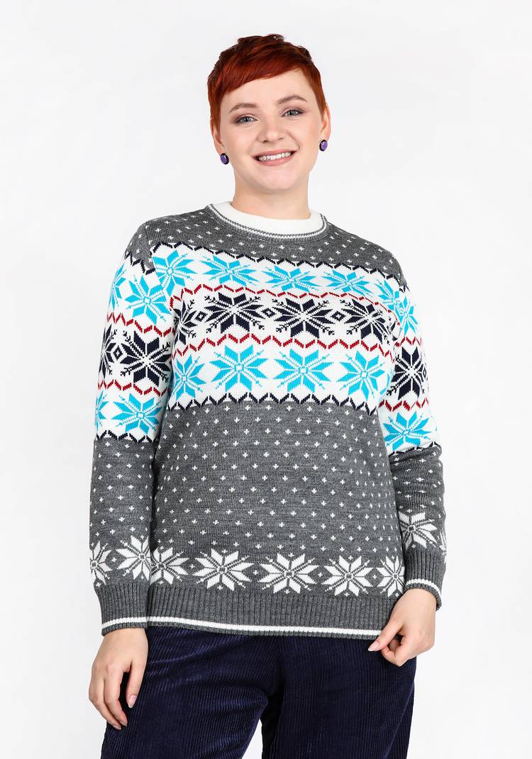 Джемпер Морозный узор шир.  750, рис. 5
