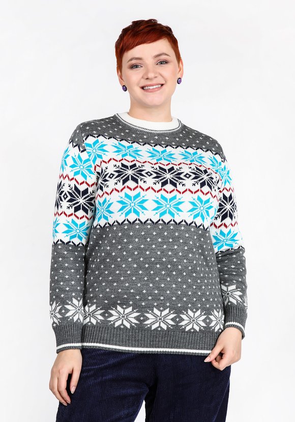 Джемпер Морозный узор шир.  580, рис. 5