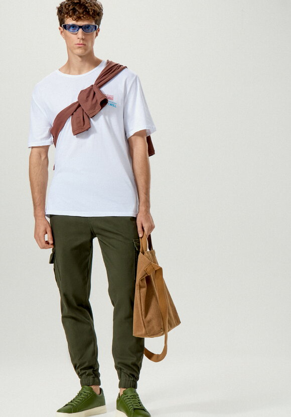 Брюки карго с накладными карманами по бокам шир.  580, рис. 14