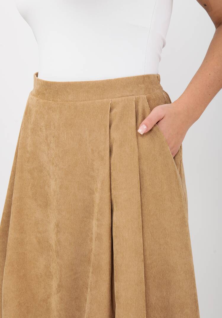 Юбка свободного кроя вельветовая с карманами шир.  750, рис. 16