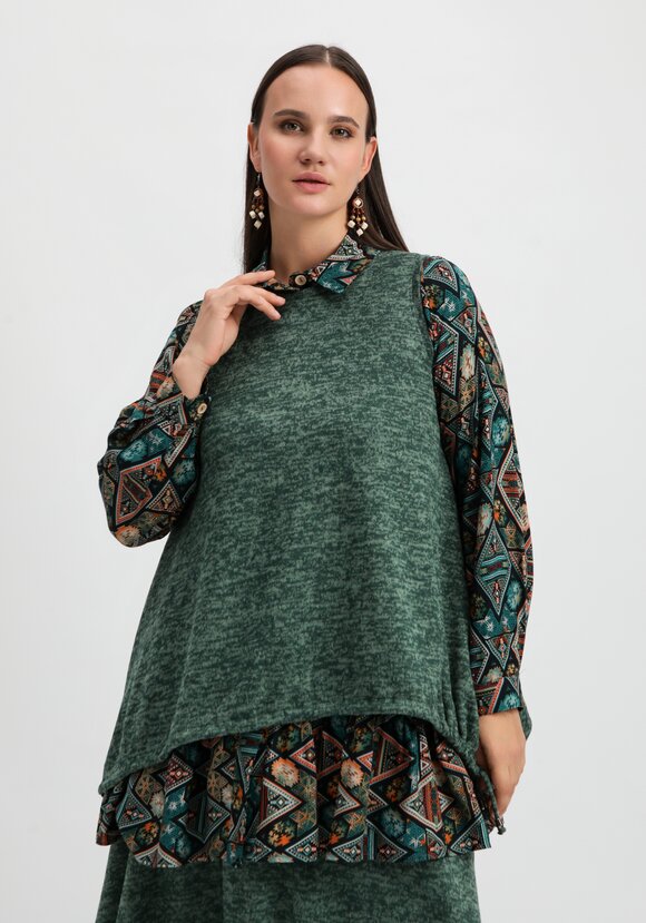 Жилет А-силуэта с кулиской по низу шир.  580, рис. 7