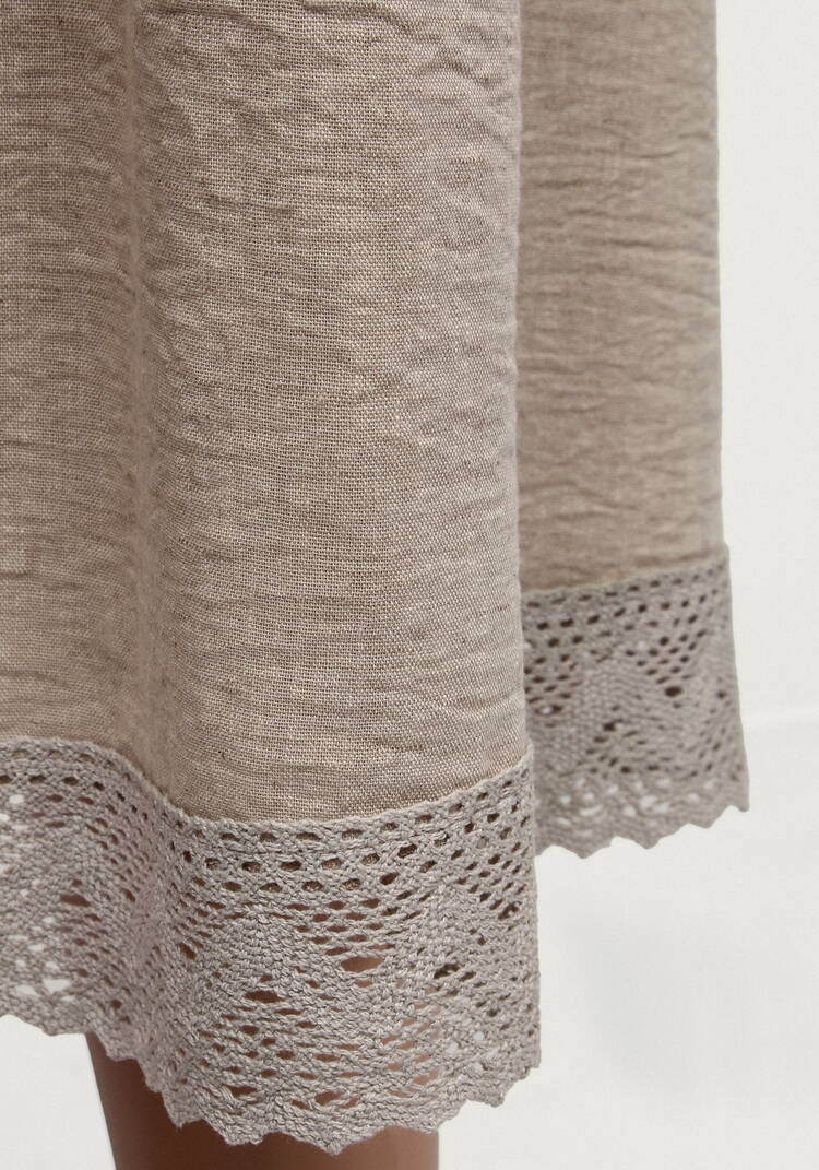 Юбка изо льна Магия кружева шир.  750, рис. 14