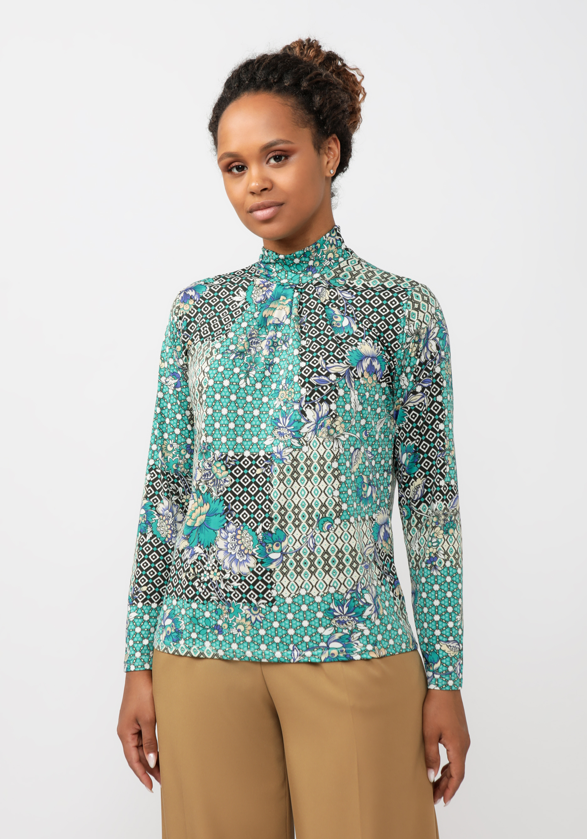 Блуза "Ирэна" Unit, цвет зеленый, размер 50 - фото 4