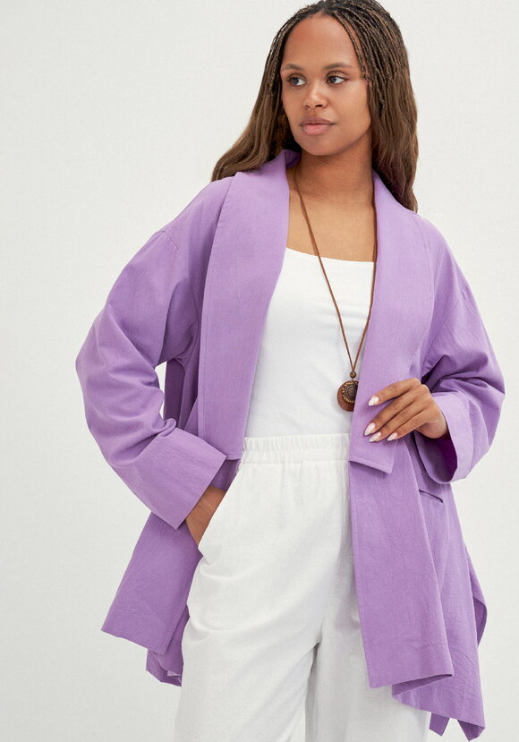 Кардиган свободный с оригинальным воротом шир.  580, рис. 1