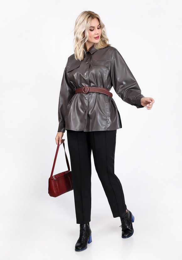 Брюки с декоративными отстрочками шир.  580, рис. 11