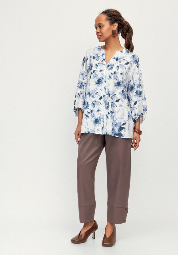 Блуза изо льна с принтом Эмилия шир.  580, рис. 16