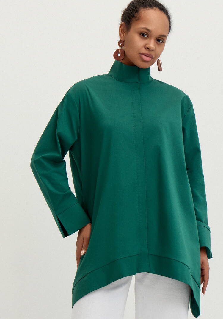 Рубашка с отложным воротом стойкой шир.  750, рис. 8