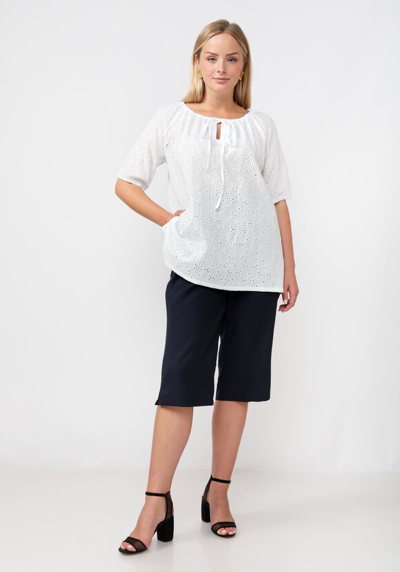 Блуза из шитья свободного кроя шир.  580, рис. 13