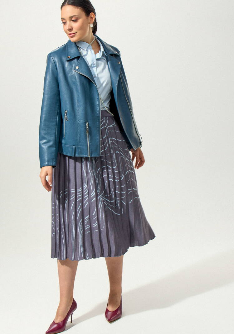 Юбка плиссе с абстрактным рисунком шир.  750, рис. 5