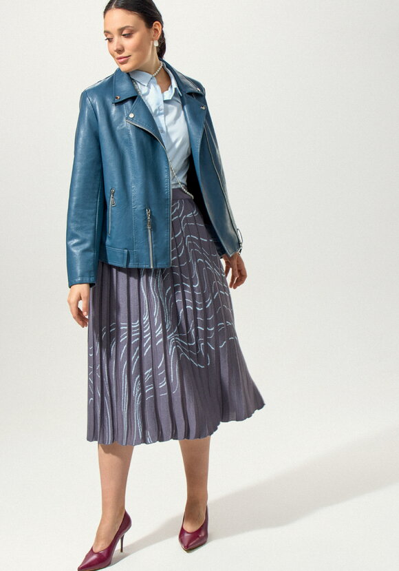 Юбка плиссе с абстрактным рисунком шир.  580, рис. 5