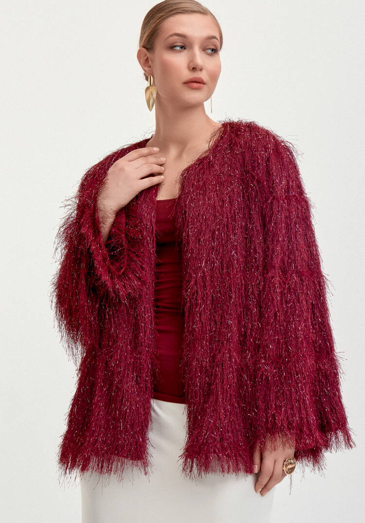 Жакет из ткани с блестящим ворсом шир.  750, рис. 7