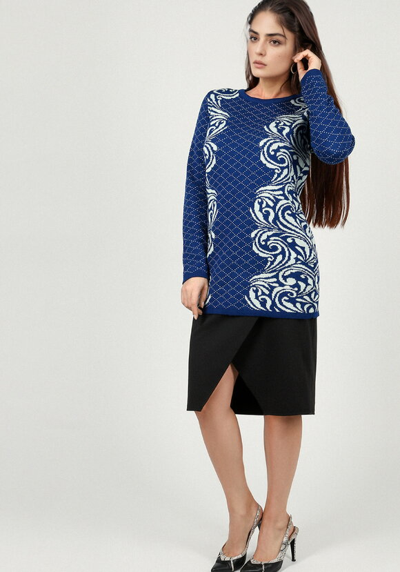 Туника с принтом Узоры шир.  580, рис. 2