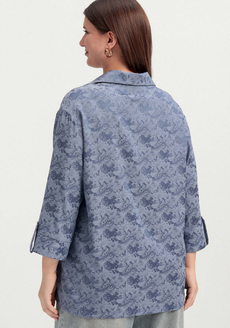 Блуза из шелка с рисунком шир.  750, рис. 3