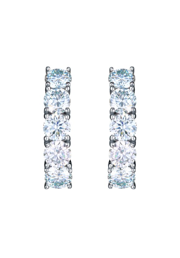 Серьги серебряные Хрустальная диадема шир.  580, рис. 2