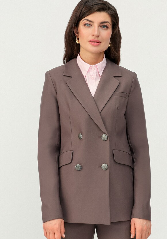 Пиджак на подкладке двубортный шир.  580, рис. 11