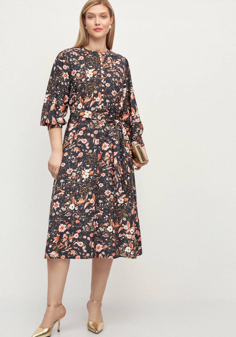 Платье с принтом по рукавам Герда шир.  750, рис. 18