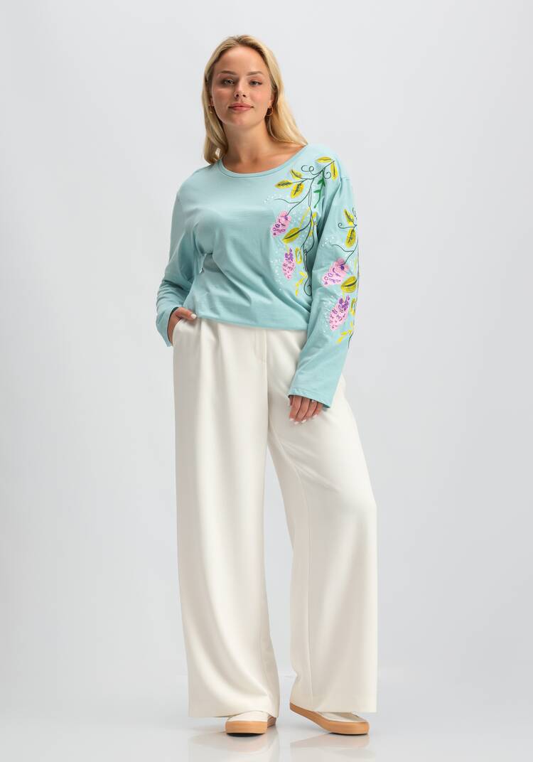 Лонгслив с вышивкой шир.  750, рис. 20