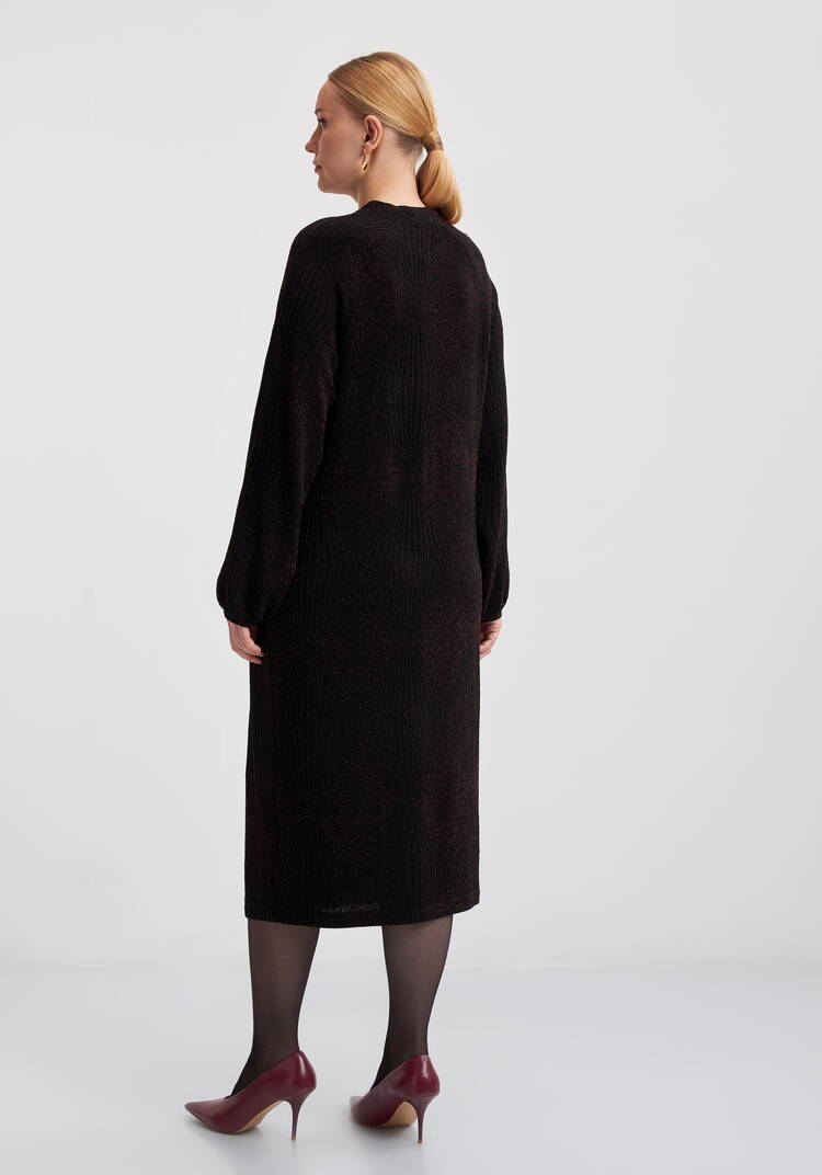 Платье трикотажное с бантом и люрексом шир.  750, рис. 3