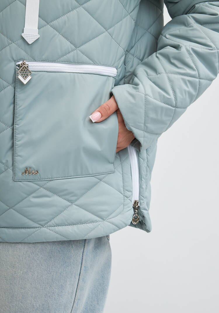 Куртка с контрастной молнией Вероника шир.  750, рис. 18