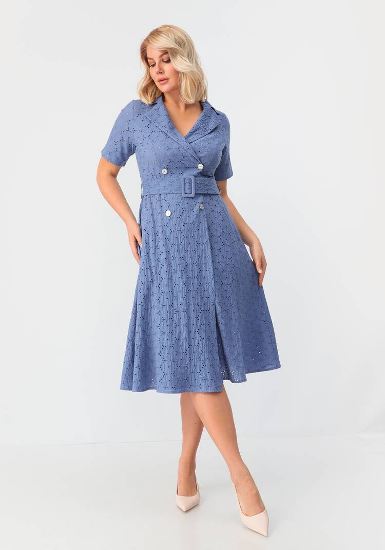 Платье с отложным воротником из шитья шир.  750, рис. 19