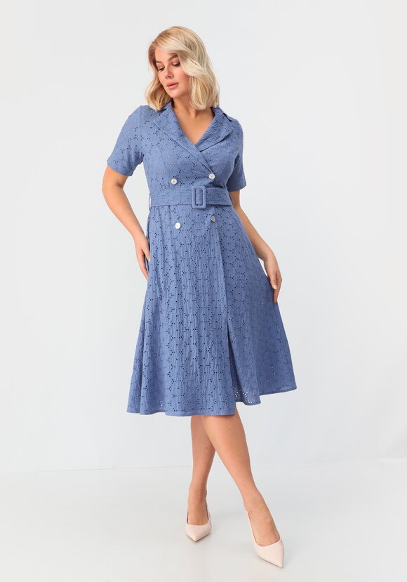 Платье с отложным воротником из шитья шир.  580, рис. 19