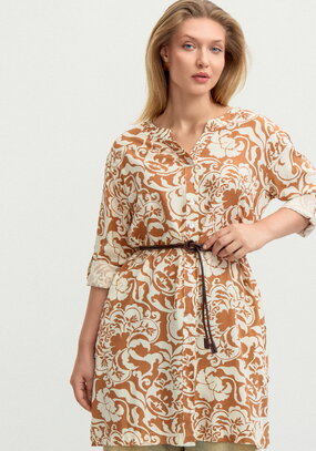 Блуза удлинённая с карманами