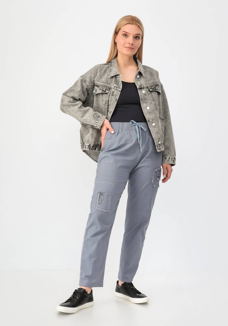 Брюки на резинке с декором шир.  750, рис. 21