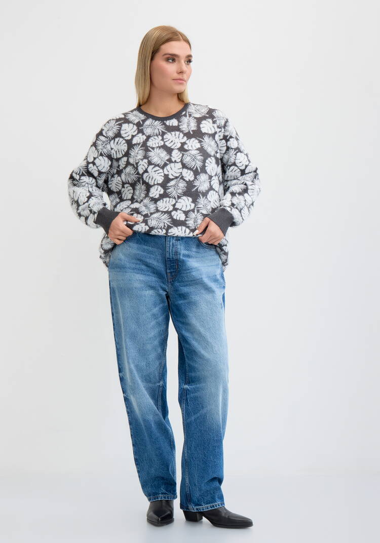 Туника пушистая с принтом шир.  750, рис. 8