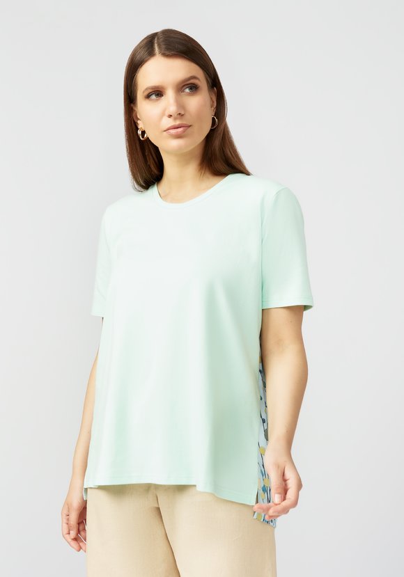 Блуза в комбинации из двух тканей шир.  580, рис. 6