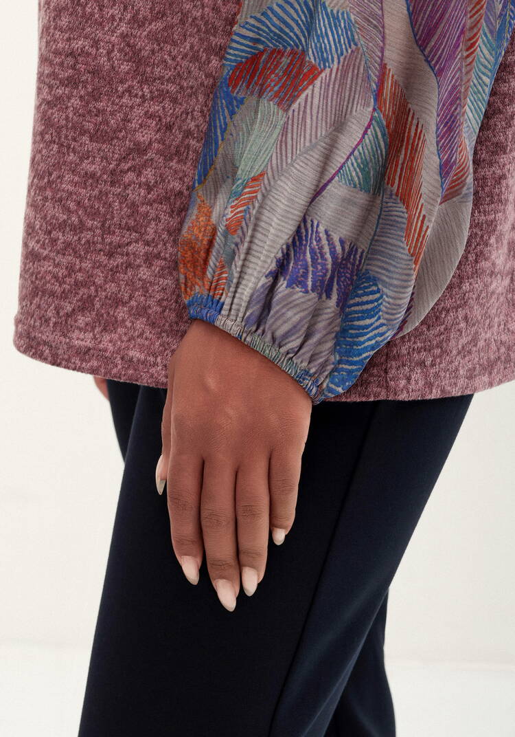 Блуза трикотажная с красочным принтом шир.  750, рис. 13