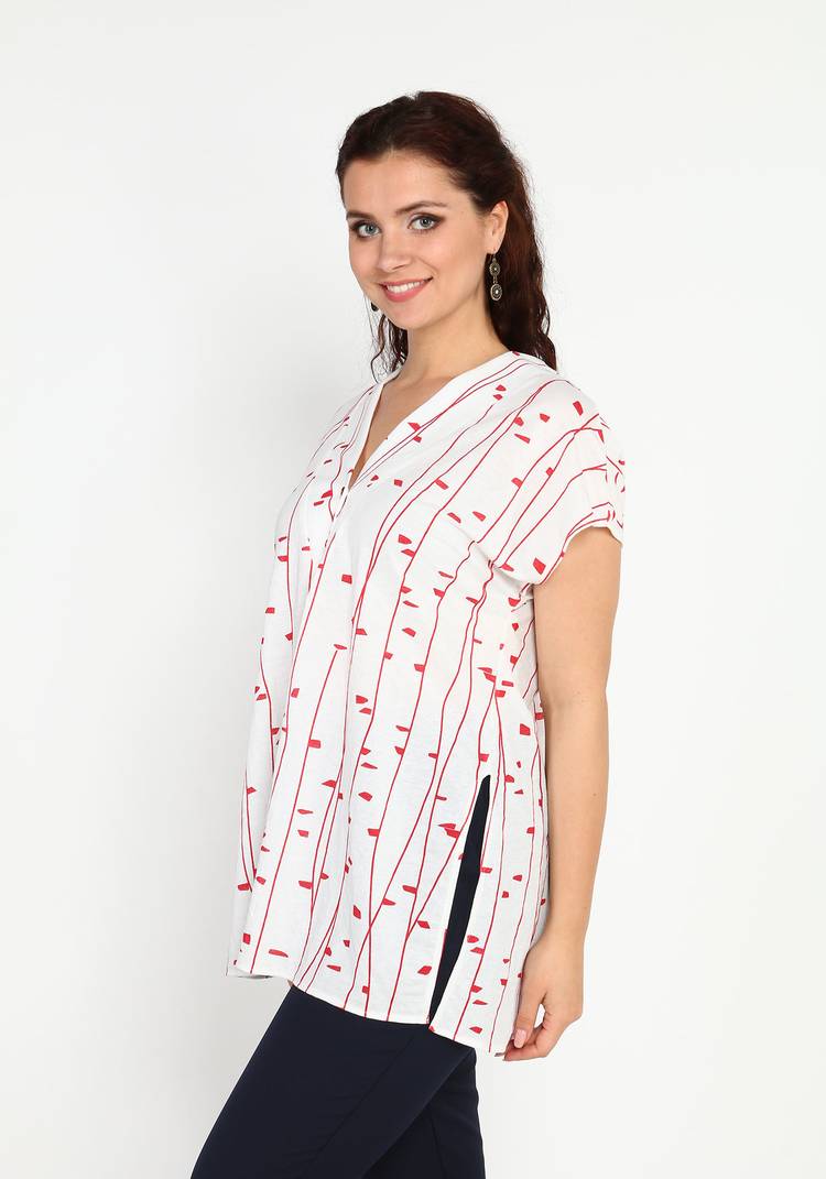 Блуза с V -образным вырезом и пуговицами шир.  750, рис. 2