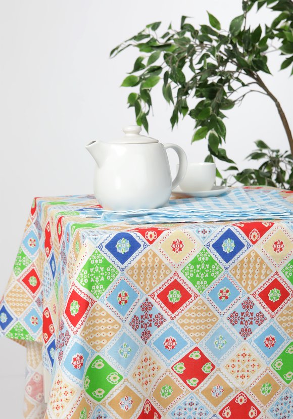Скатерть с салфетками Мозаика шир.  580, рис. 1