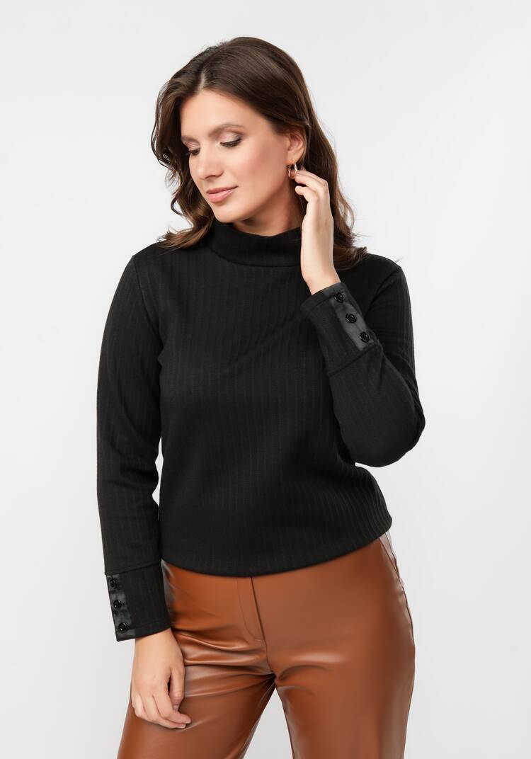 Водолазка с декором на рукавах шир.  750, рис. 7