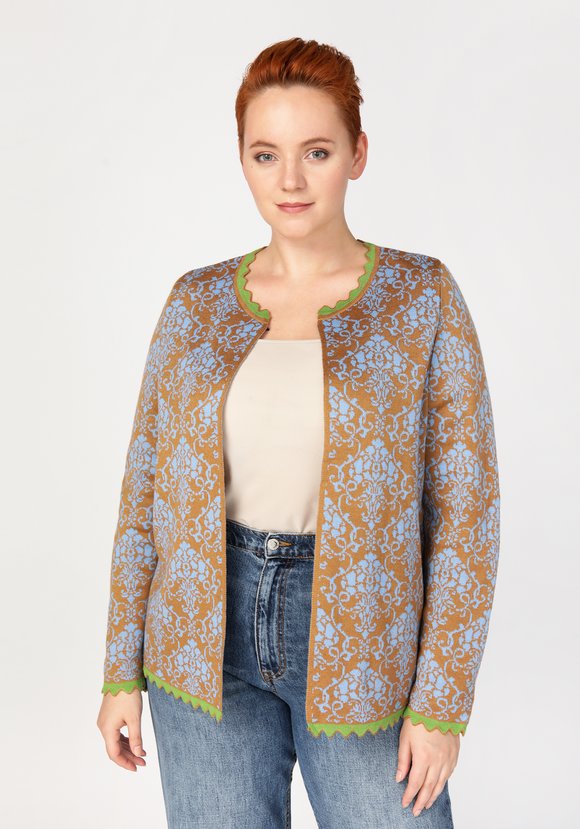 Жакет с жаккардовым рисунком шир.  580, рис. 1