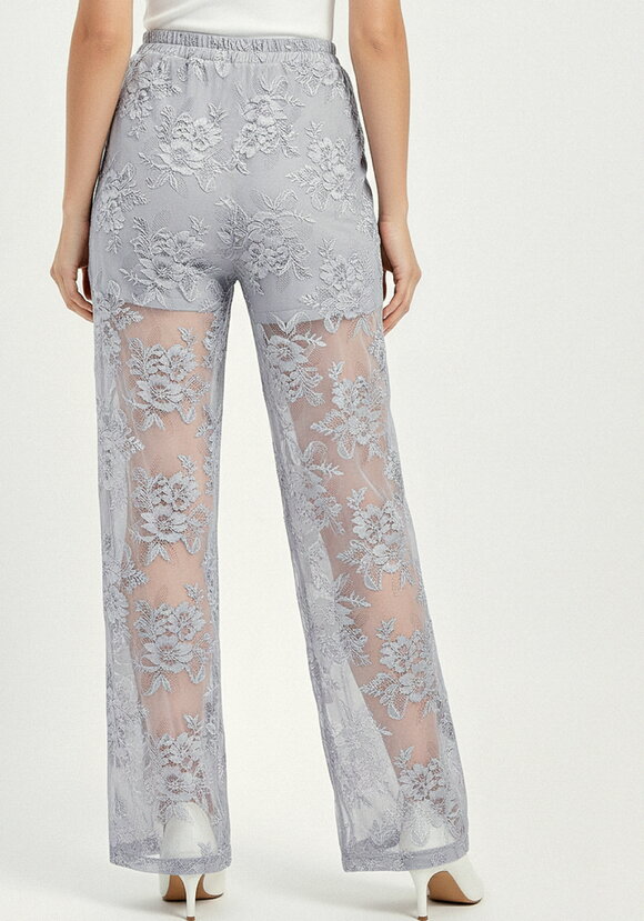 Брюки широкие из кружевной ткани шир.  580, рис. 3