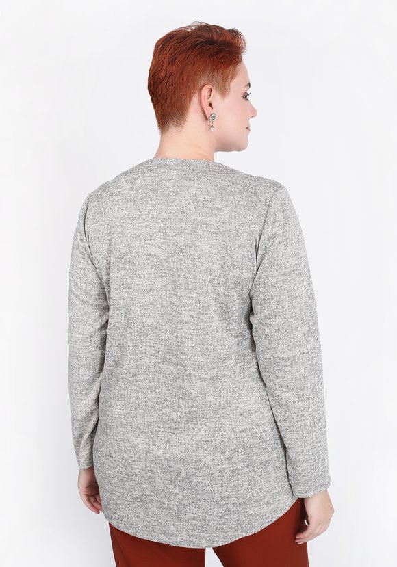 Блуза с пуговицами и узором из страз шир.  580, рис. 7