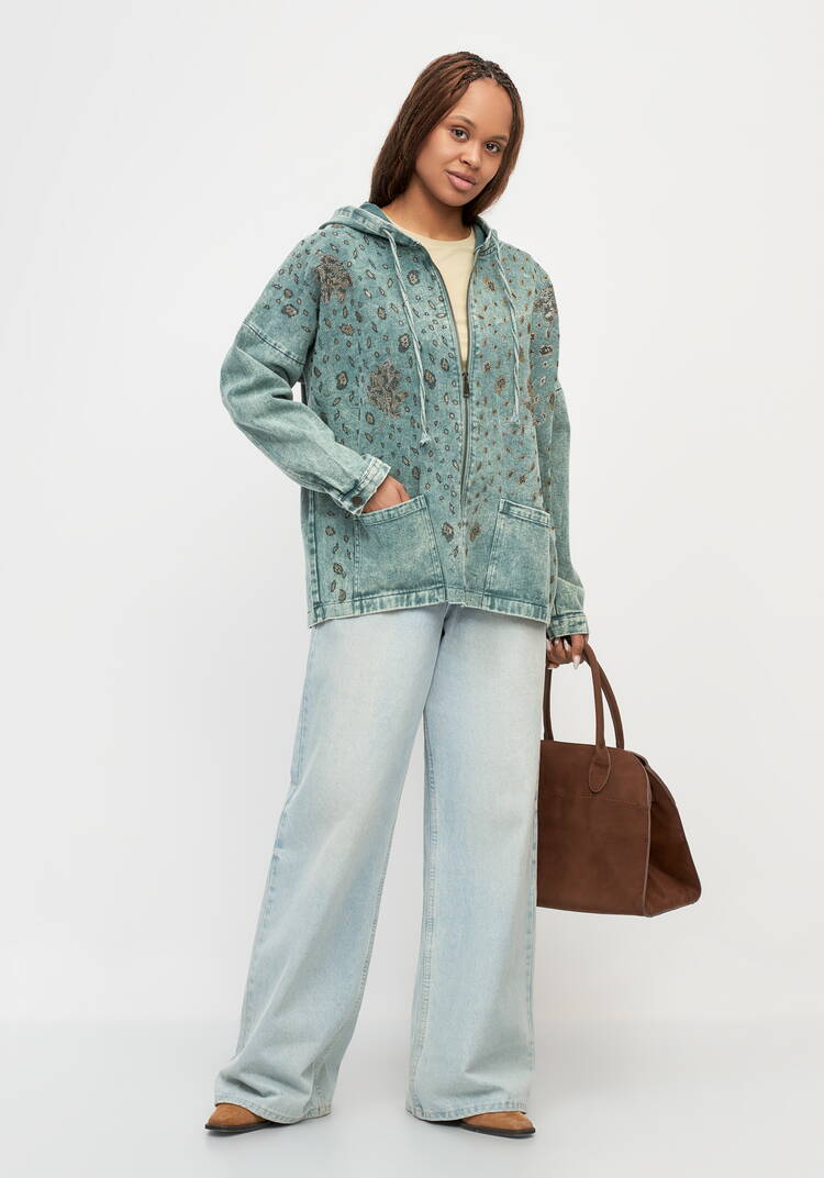 Джинсовая куртка Жемчужины росы шир.  750, рис. 15