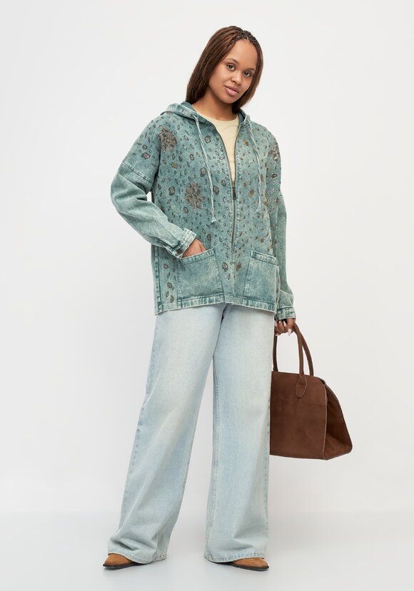 Джинсовая куртка Жемчужины росы шир.  580, рис. 15