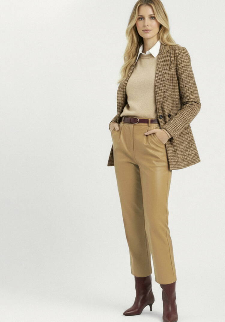 Брюки трикотажные с напылением под кожу шир.  750, рис. 24