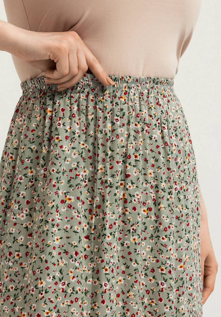 Юбка миди с цветочным принтом шир.  750, рис. 18