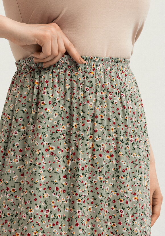 Юбка миди с цветочным принтом шир.  580, рис. 18