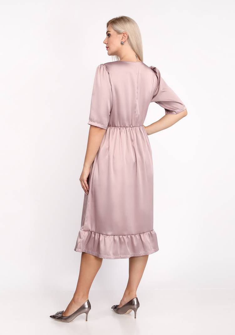 Платье с защипами на плечах и воланом на юбке шир.  750, рис. 4