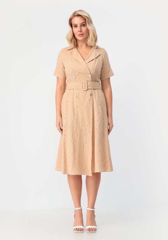 Платье с отложным воротником из шитья шир.  580, рис. 4