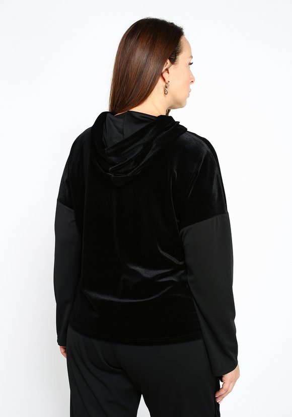 Худи из бархата с капюшоном шир.  580, рис. 3