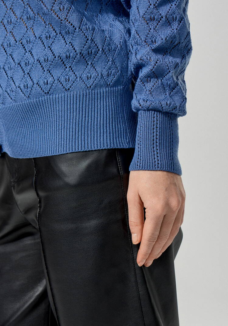 Кардиган ажурный с обтянутыми пуговицами шир.  750, рис. 13