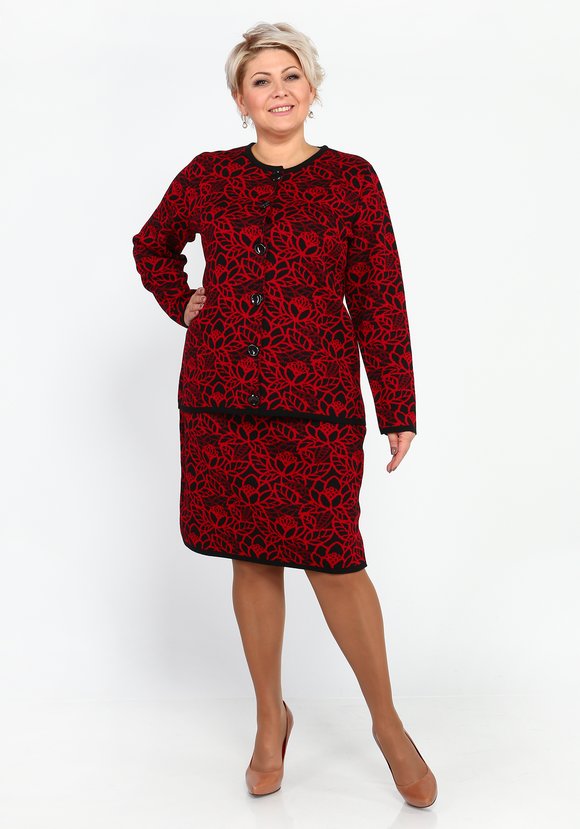 Юбка трикотажная с принтом шир.  580, рис. 8